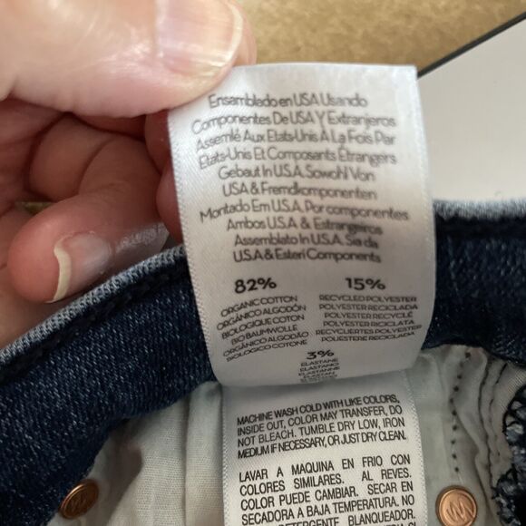 MOTHER Jeans Womens Size 24 Insider Ankle Fray Manana Mi Amor Dark Wash Denim - Picture 8 of 10